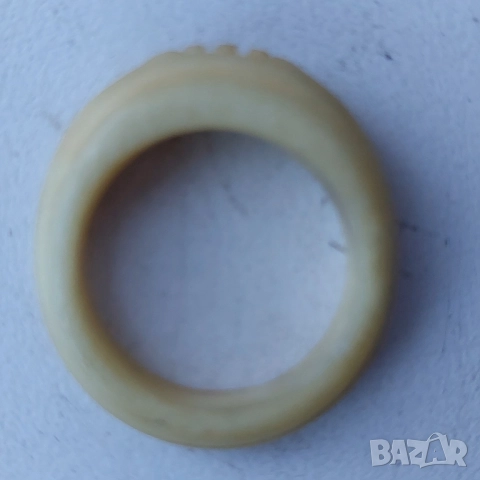 Пръстен от слонова кост , снимка 2 - Пръстени - 51777759