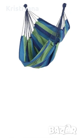 Голям хамак с въжета. Издръжливост до 150 кг. Подходящ за градина, веранда, тераса и дом. Хамак и ст, снимка 3 - Градински мебели, декорация  - 53281318