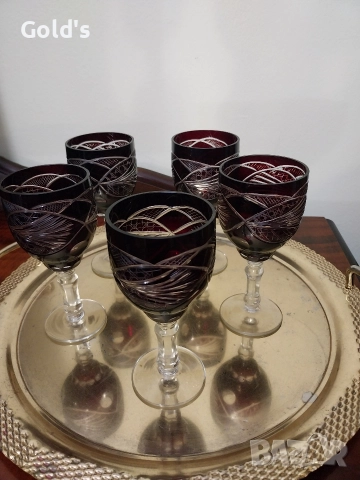 Френски кристален сервиз за вино