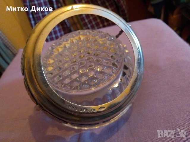 Кристална Купа с дръжка мелхиор МНЦ СССР за плодове бонбони и други Н-160мм и фи 150 и 125 мм, снимка 5 - Аксесоари за кухня - 53565607
