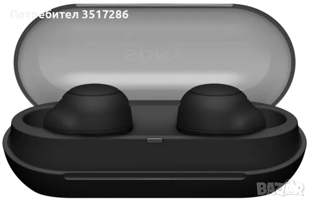 Слушалки In-Ear Sony WFC500B, True Wireless, Microfon, Bluetooth, IPX4, Автономия 10 часа, Черен, снимка 1 - Слушалки и портативни колонки - 47408150