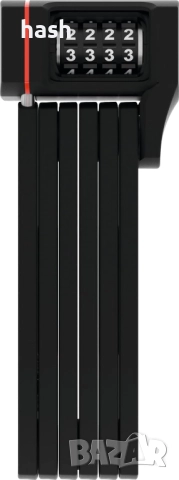 Сгъваема ключалка ABUS Bordo uGrip 5700C SH със скоба - Велосипедна ключалка с комбиниран код и 5 мм, снимка 1