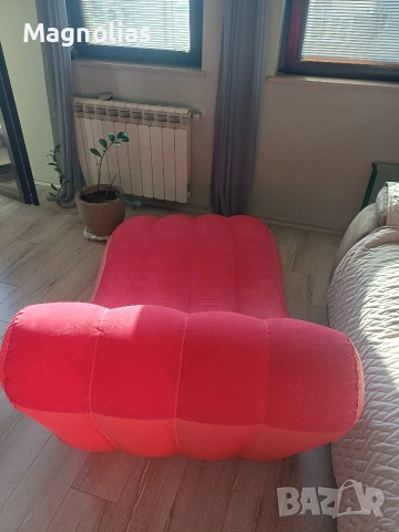 НАДУВАЕМ ШЕЗЛОНГ Flocked lounge , снимка 8 - Градински мебели, декорация  - 53848321