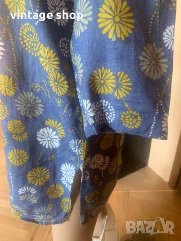 Ленена рокля( туника) с флорален десен, снимка 4 - Рокли - 53899108