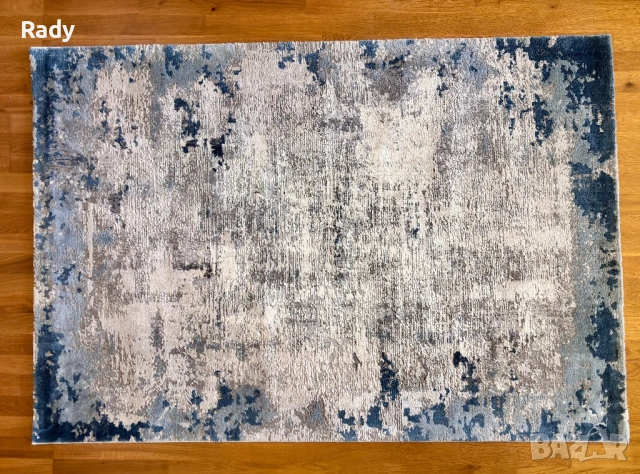 Килим - 120/170 – Син/100% полиестер, снимка 3 - Килими - 53637102