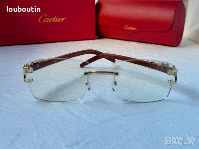 Cartier висок клас слънчеви очила Мъжки Дамски слънчеви с дървени дръжки, снимка 9 - Слънчеви и диоптрични очила - 45639990