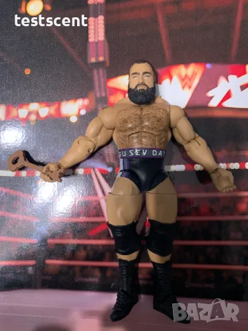 Екшън фигура WWE Rusev Miro Русев Миро Happy Rusev Day Mattel Elite figure играчка, снимка 2 - Колекции - 48450756