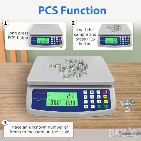 Мини електрическа везна 30 кг DT-580, снимка 6 - Друга електроника - 48927770