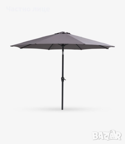 Голям чадър Ф250 с манивела и мраморна стойка 40 кг, снимка 2 - Градински мебели, декорация  - 51779380