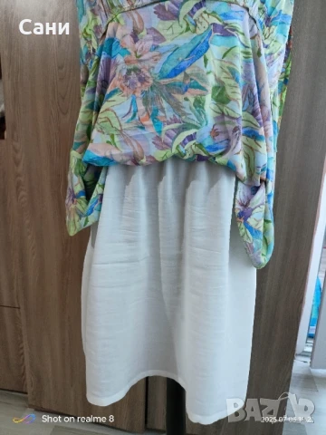 Маркова шарена миди рокля 👗, снимка 3 - Рокли - 50898368