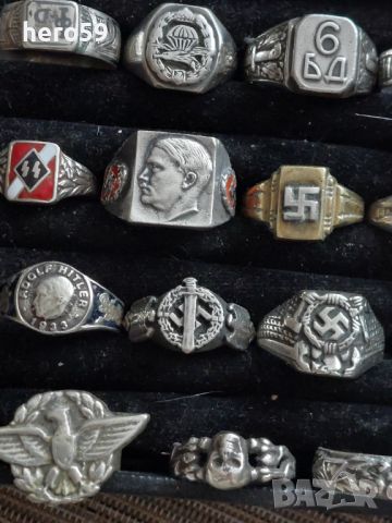 Колекция от военни сребърни пръстени/сребърен пръстен,сребро злато бронз/Моля Ви четете описанието!, снимка 3 - Антикварни и старинни предмети - 45586965