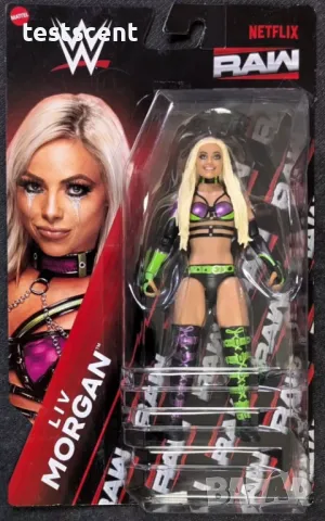 Екшън фигура WWE Liv Morgan Лив Морган Raw on Netflix Mattel Series играчка figure, снимка 4 - Колекции - 49238616