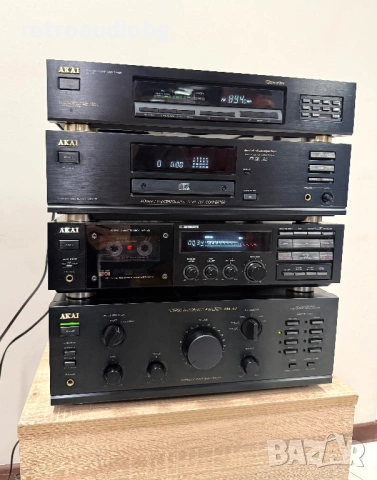 🔉Ретро аудио сет AKAI - усилвател, дек, cd плеър и тунер🔉, снимка 2 - Аудиосистеми - 53621185