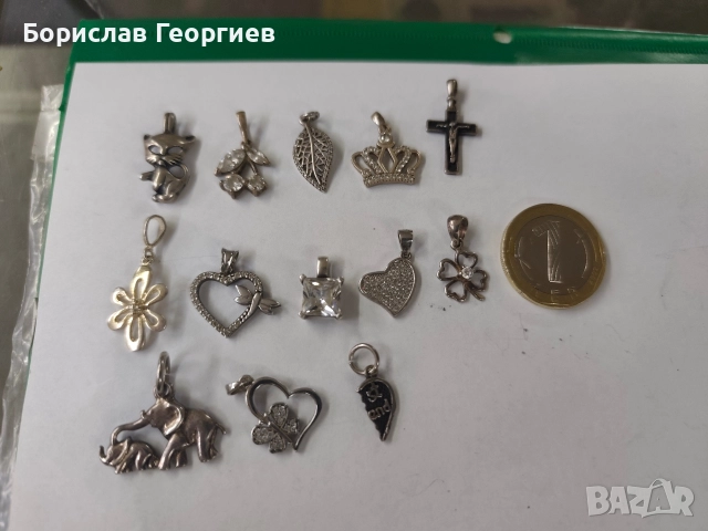 Лот сребърни медальони 925, снимка 2 - Колиета, медальони, синджири - 52573397