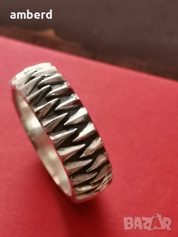Сребърен унисекс пръстен  - модел R121, снимка 7 - Пръстени - 51986220