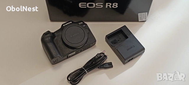 Canon EOS R8 Тяло + оригинална батерия | Като нов | В гаранция!, снимка 3 - Камери - 52562957