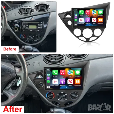 Мултимедия за Ford Focus, 1998-2005, Двоен дин, Навигация, дисплей, плеър, екран, Android, Андроид, снимка 12 - Аксесоари и консумативи - 50046504