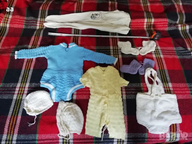 Бебешки плетени дрешки , снимка 1 - Комплекти за бебе - 46159241