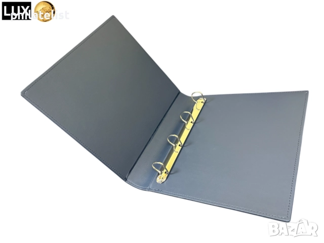 Папка с касета LUX , еко-кожа – GRANDE стандарт А4 , син цвят, снимка 4 - Филателия - 52337429