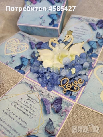 Експлодираща кутия "Покана за Кумове/Кръстници", снимка 10 - Други - 51607754