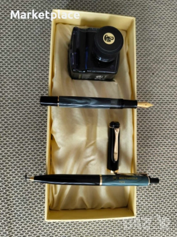 Комплект писалка и химикалка PELIKAN – с лого НОВ, снимка 3 - Други ценни предмети - 53492597