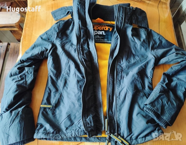Оригинално Зимно яке ветровка качулка SUPERDRY М, снимка 5 - Якета - 52078570