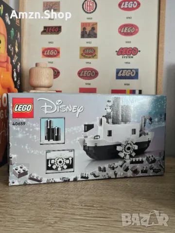 LEGO 40659 Mini Steamboat Willie беше промоционален комплект от 424 части на Disney с 1 минифигурка, снимка 2 - Колекции - 47015943