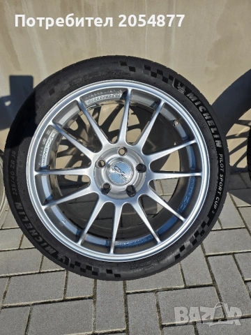 OZ Superleggera 18 цола джанти за BMW E90 E46 E36 5x120 8Jx18 9Jx18 + Michelin PS Cup 2 235/40R18 , снимка 5 - Гуми и джанти - 54171976