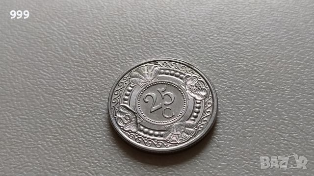 25 цента 1989 Нидерландски Антили, снимка 1 - Нумизматика и бонистика - 46072356