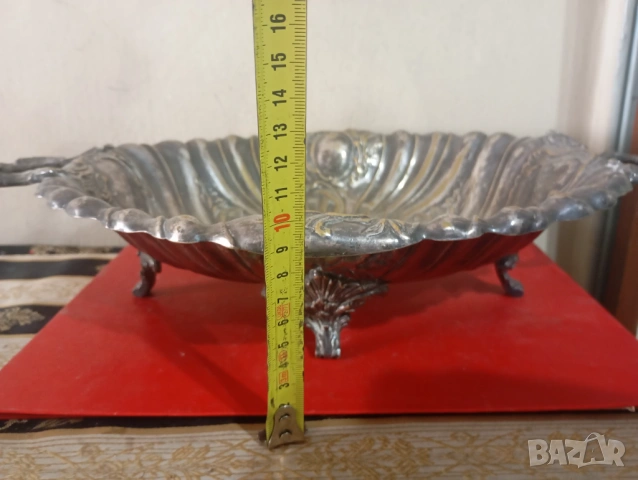 Антична италианска посребрена купа, снимка 2 - Други ценни предмети - 54274899