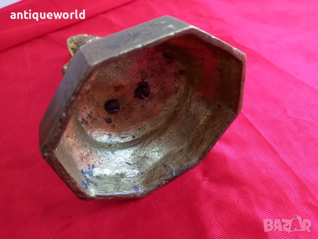 Стара Бронзова Статуетка , Фигура МОМЧЕ ,Позлата, снимка 5 - Антикварни и старинни предмети - 51843440