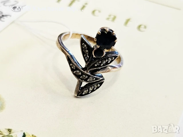 Златен пръстен с диаманти 3.45гр 00362-19, снимка 2 - Пръстени - 51353317