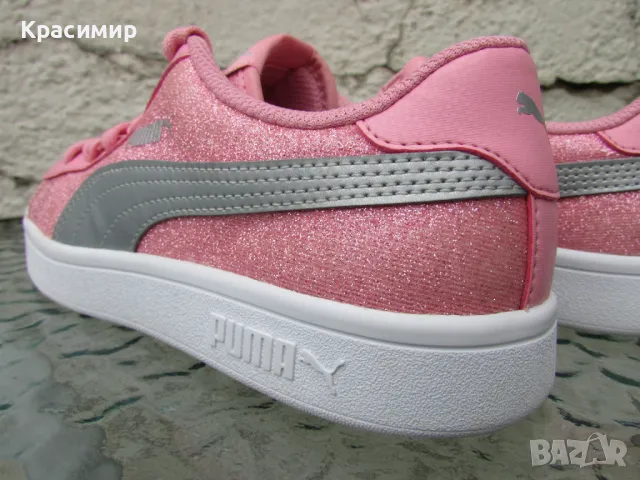 Детски кецове Puma Smash v2 Glitz Glam, снимка 5 - Детски маратонки - 46888364