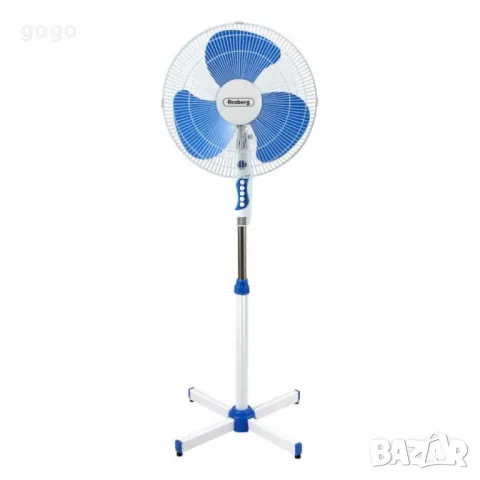 Вентилатор Rosberg, 40W, 40см., бял/сив или бял/син, снимка 6 - Вентилатори - 50031686