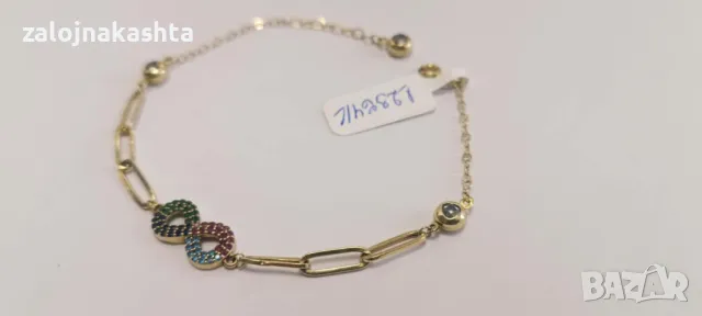 Златна гривна-3,60гр/14кр, снимка 2 - Гривни - 49670803