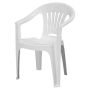 ПВЦ Градински стол Prima Zaffiro бял, снимка 1 - Градински мебели, декорация  - 45350356