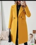 Дамско дълго жълто палто, снимка 1