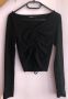 Черна блуза с дълъг ръкав , снимка 1 - Блузи с дълъг ръкав и пуловери - 45144008