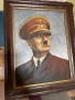 Антикварен Маслен Портрет на Хитлер, снимка 3