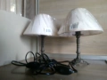 Месингови антикварни настолни ( нощни) лампи - чифт, снимка 1