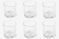 Комплект от деликатно стъкло,6 чаши и купа за лед с удобни щипки 