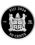 Сребърна монета Мона Лиза 2024 Фиджи, снимка 2