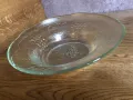 Стъклена голяма купа соц масивна фруктиера, снимка 1