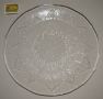 Голяма фина стара чиния 29 см безцветно прозрачно стъкло, запазена, снимка 3