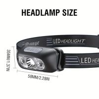 LED челник, фенер за глава, CREE LED , със сензор за движение, micro USB, снимка 2 - Къмпинг осветление - 45114331