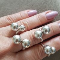 Сребърни пръстени"Поцелуйчик".Украйна. Ф16.5мм,17мм,18мм., снимка 6 - Пръстени - 44867226