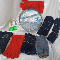 Ръкавици за заваряване,Огнеупорни кожени ръкавици, устойчиви на огън/плам, заварчици,естествена кожа, снимка 5 - Други инструменти - 44991228
