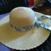 Сламена шапка женска с панделка маркова размер 58 нова, снимка 4 - Шапки - 44942995