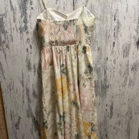 Нова елегантна ежедневна ленена рокля 100% лен пастелни цветови миди midi дължина , снимка 3 - Рокли - 45319280