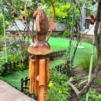 Вятърен звънец от дърво Бухал, снимка 3 - Градински мебели, декорация  - 36527132